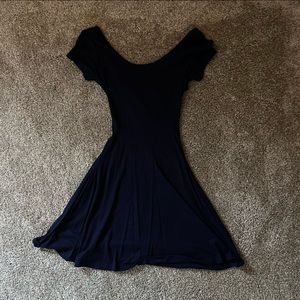 Navy blue cotton dress